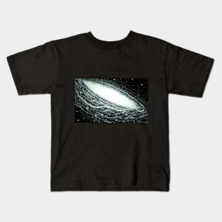 Spiral galaxy art Kids T-Shirt